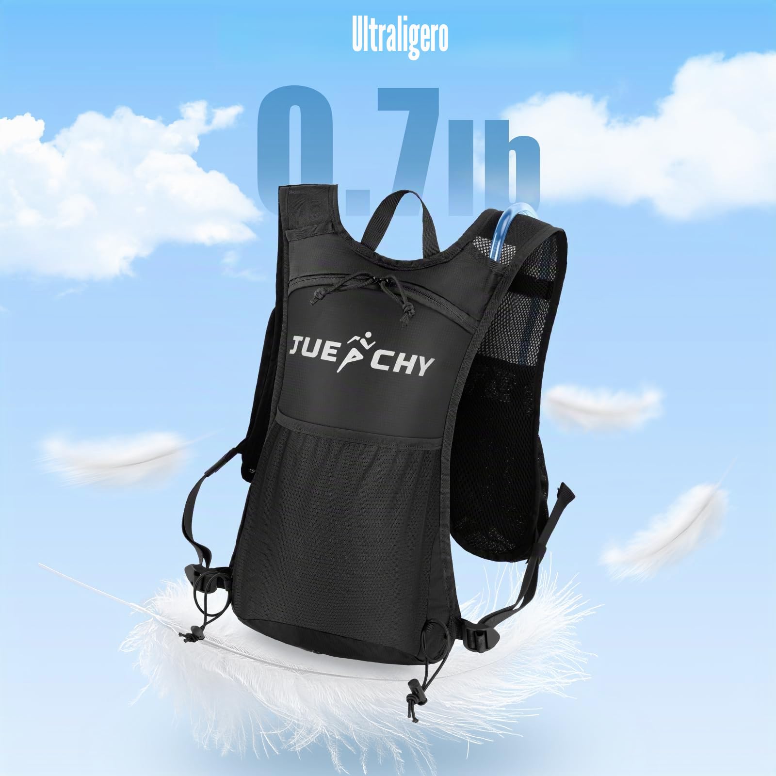Jueachy Chaleco Hidratacion Trail Running: Mochila Hidratacion Bolsa De Agua 2l Chaleco Running Hombre Mujer para Trail Senderismo Maratón MTB Ciclismo