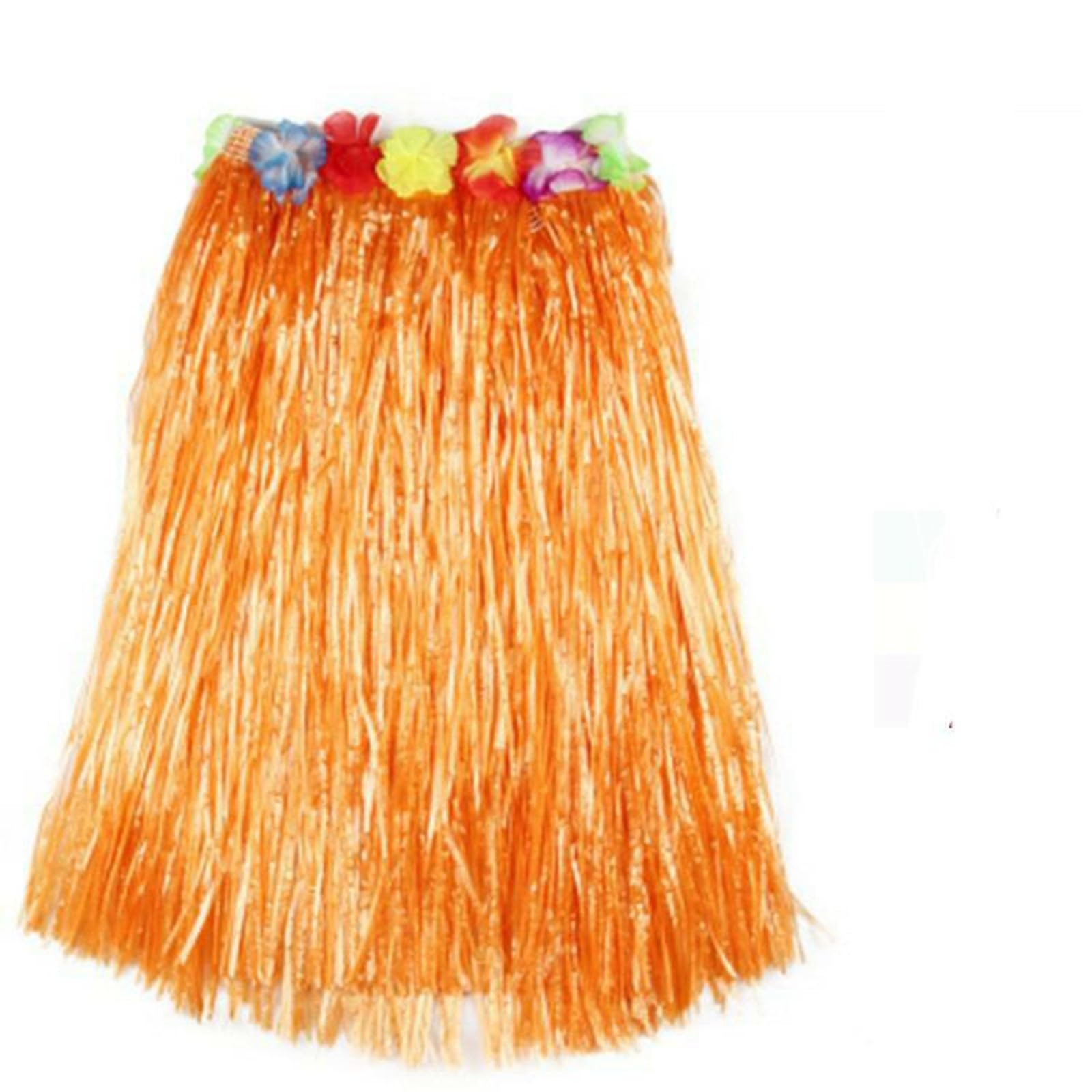 Hawaiian Hula Skirt dress,Hawaiian Fancy Dress Grass Skirt Garlands Bracelet Necklace Hawaii Leis for Adults Kids Summer Beach Outfits Flower Leis Tropical Party Decorations Supplies