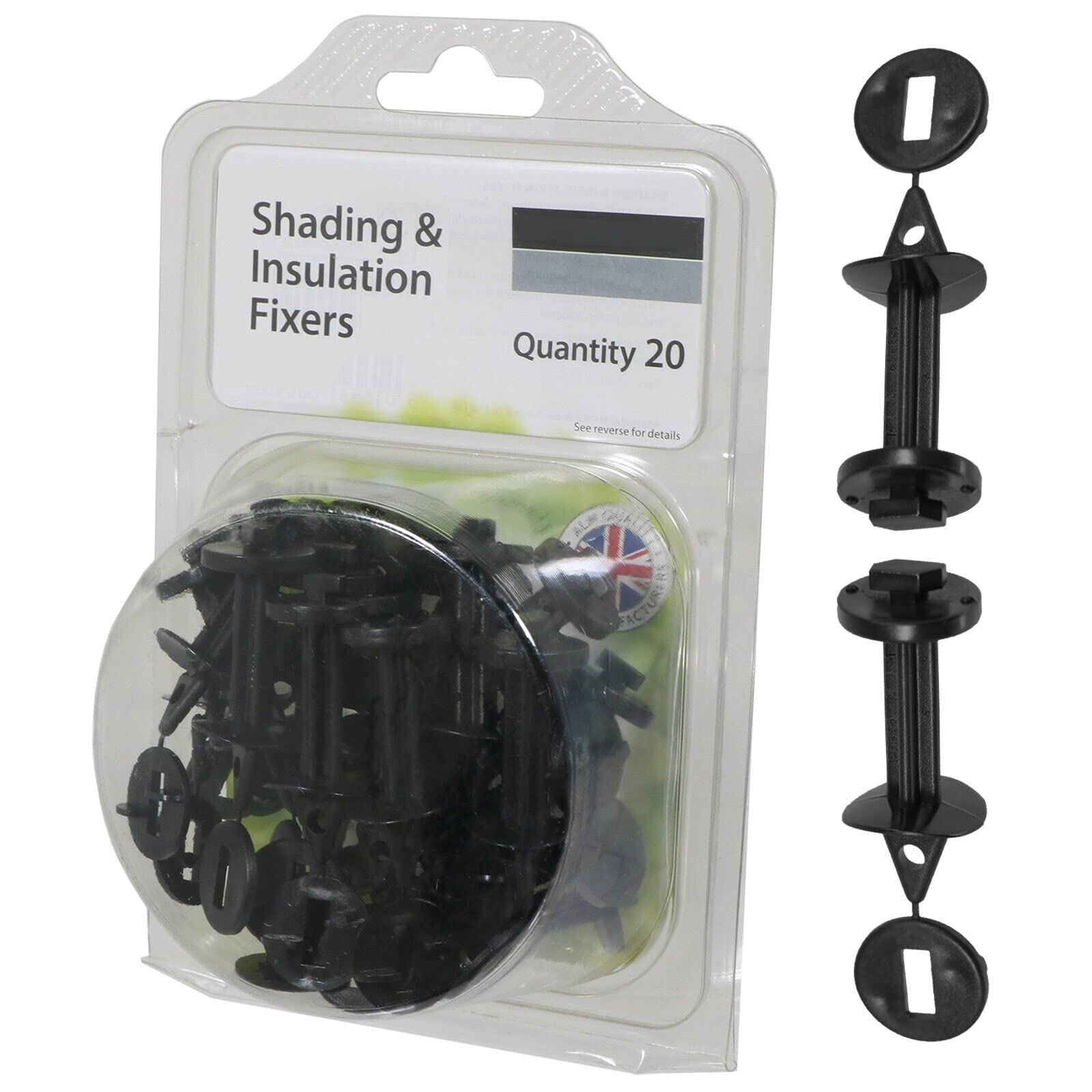 SPARES2GO Greenhouse Insulation Shading Fixers Bubble Wrap PVC Plastic Frame Clips (Pack of 20)