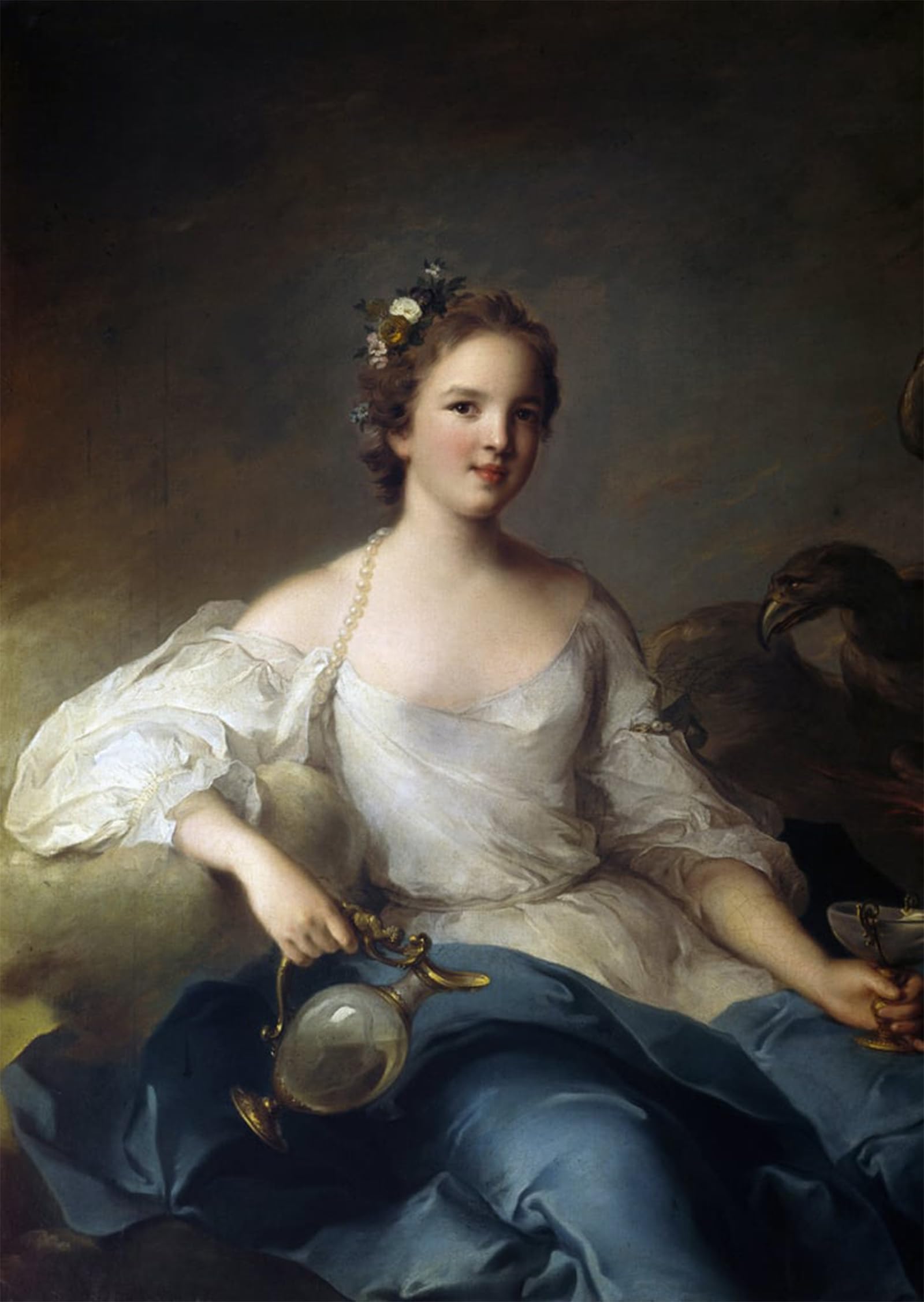 SERENDIPITP Vintage Picture Print on Canvas Wall Art Poster Portrait of Charlotte Louise De Rohan by Jean Marc Nattier Artwork Print Poster for Wall Decor 60x90cm