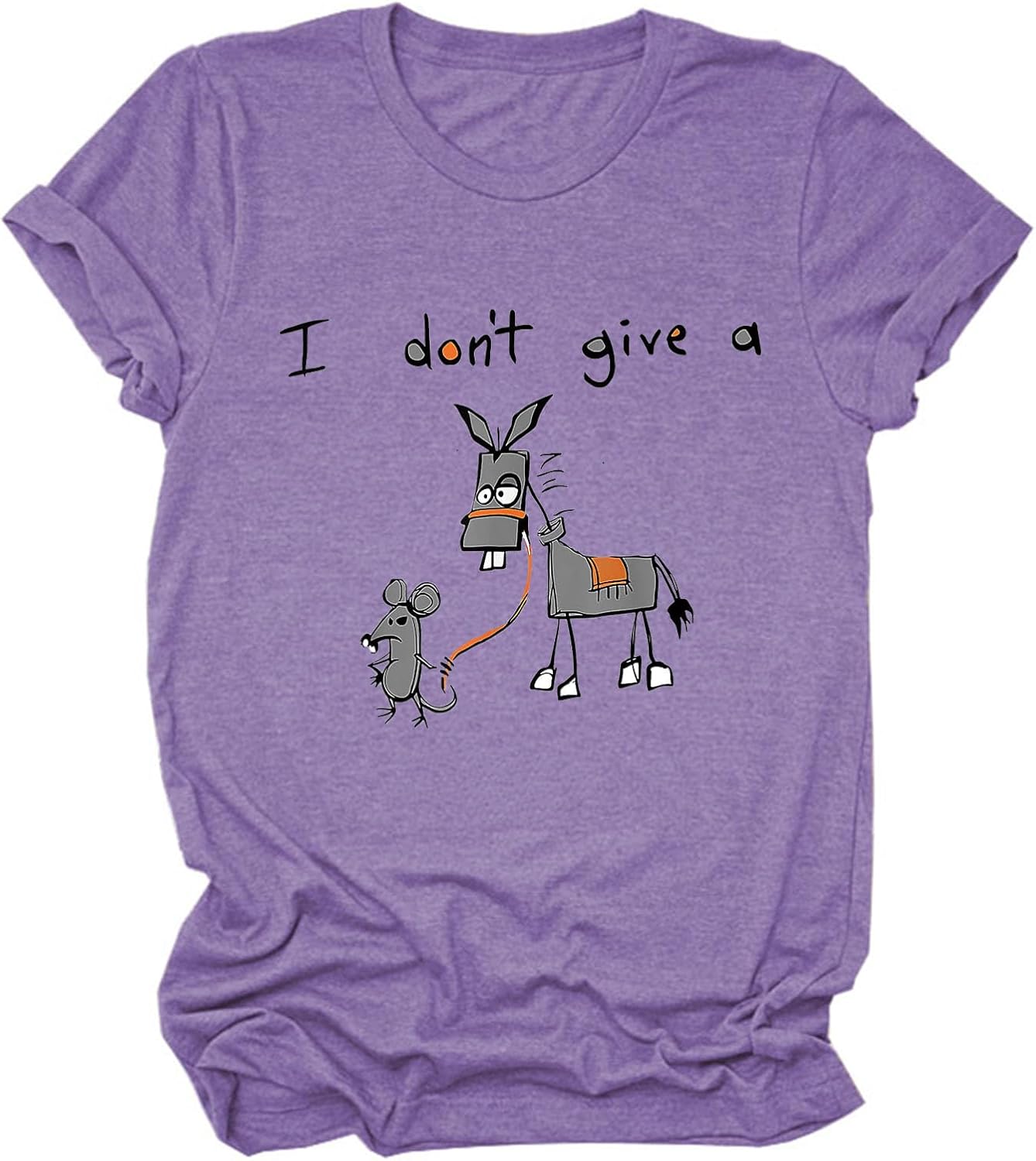 I Don't Give A Rats T-Shirt Womens Funny Sarcastic Humor Graphic Shirt Casual Short Sleeve Crew Neck Tees Summer Tops