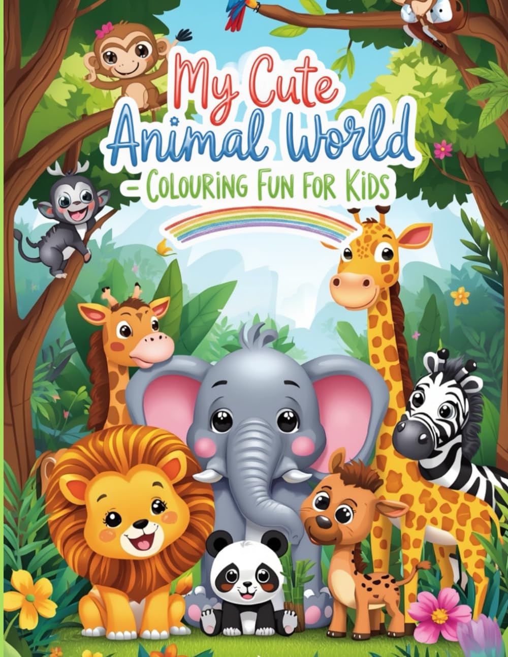 My Cute Animal World - Colouring fun for kids: Meet your favourite jungle, farm, and fantasy animals while colouring and learning.