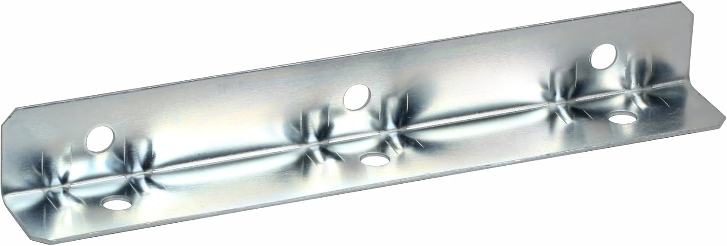Rok Hardware 5-1/2" Heavy Duty Metal Corner Bracket Right Angle Structural Brace, 18 Gauge, Zinc Finish (25 Pack)
