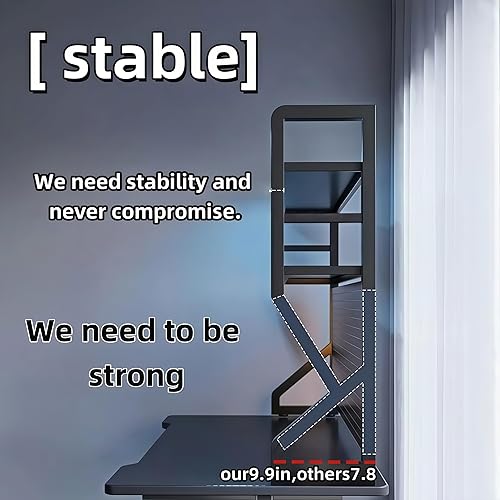 Miniatura 9 de Estantería de escritorio, organizador de tablero de clavijas de varios tamaños, estante de almacenamiento de escritorio negro, estante de