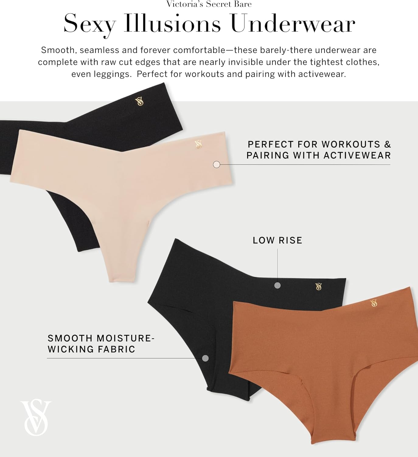 Victoria's Secret Women's No Show Thong Underwear, Panties for Women (XS-XXL) - Image 4