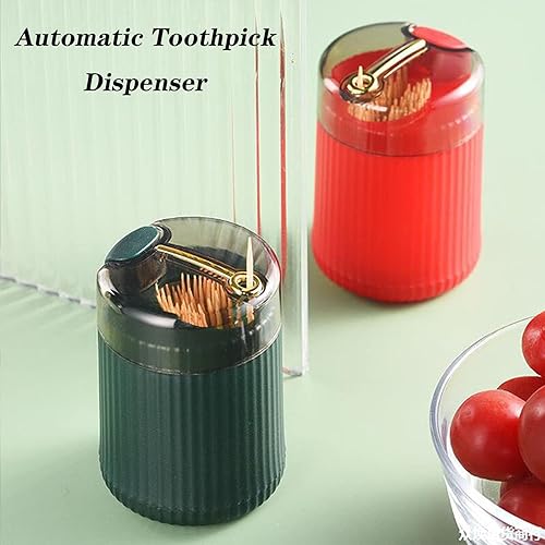 Miniatura 6 de Dispensador automático de palillos de dientes, divertido dispensador automático de palillos de dientes, dispensador portátil y creativo para
