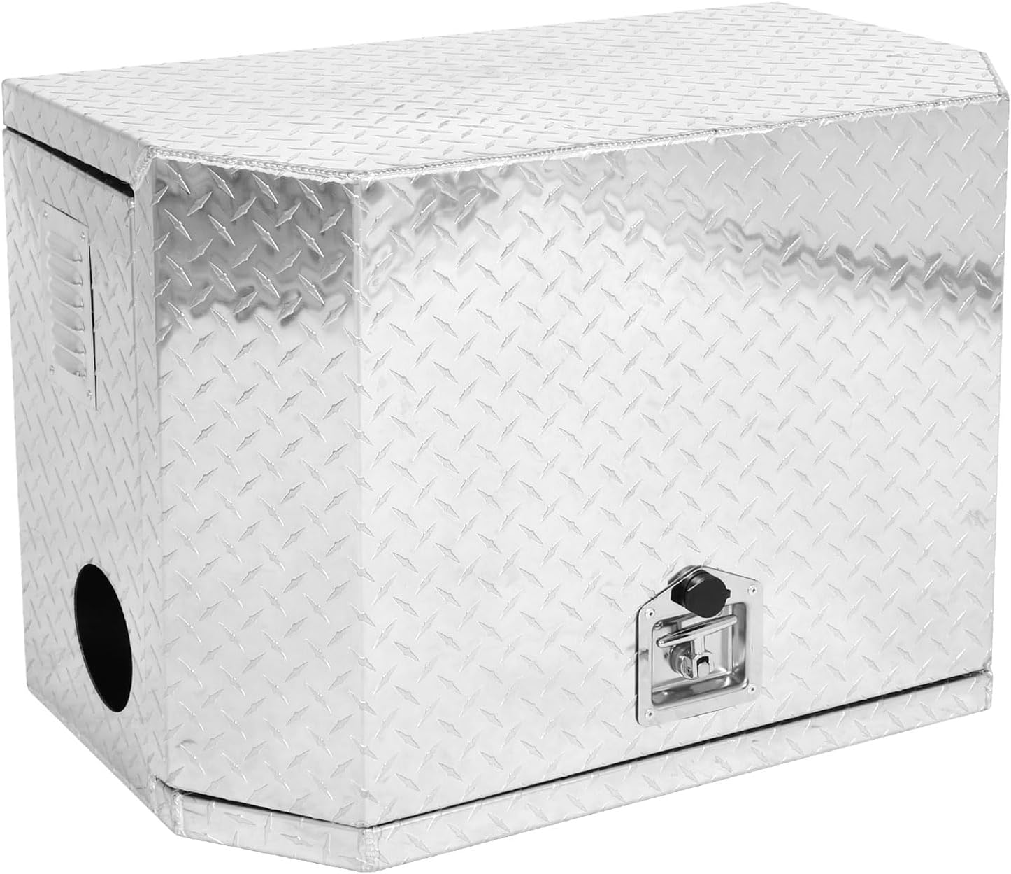 confote Generator Box - Aluminum Truck Tool Tox for Storage,RV,Trailer Tongue Box with 4 vents,T-Handle,Waterproof