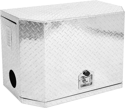 confote Generator Box - Aluminum Truck Tool Tox for Storage,RV,Trailer Tongue Box with 4 vents,T-Handle,Waterproof