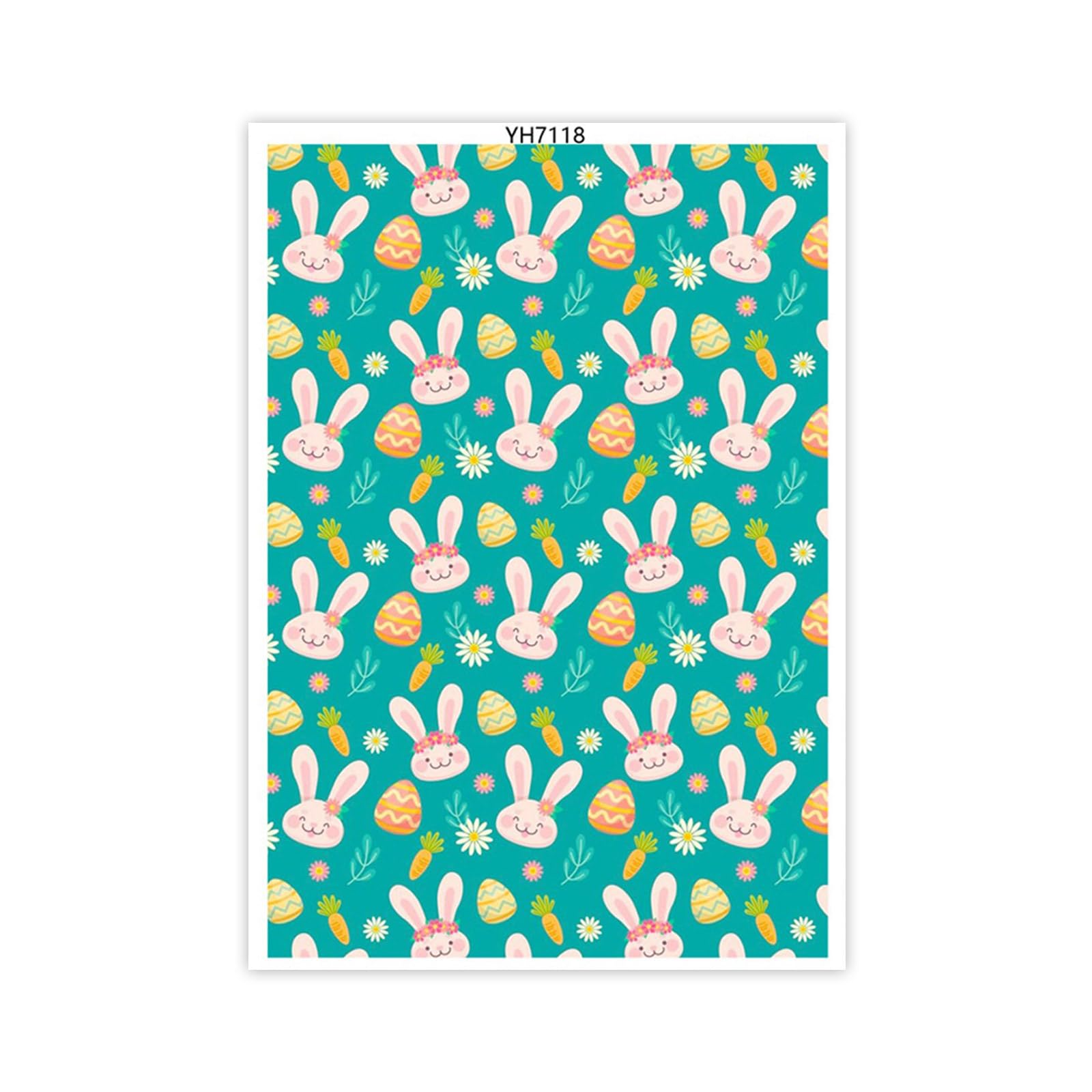 Tsophreniq Easters Colored Eggs Transfer Paper Water Soluble Clay Decal for Earrings Jewelry Making