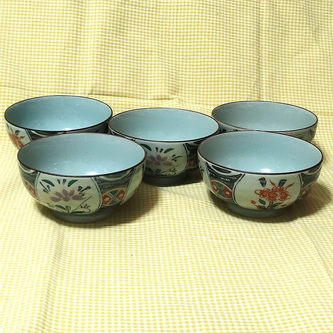 Amazon.co.jp: 有田焼 西峰焼 丼 鉢 直径15cm 5ケセット : ホーム