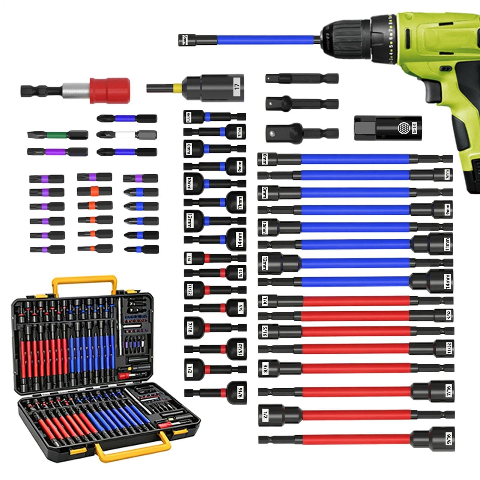 Juego de llaves de vaso magnéticas Kit de 62 adaptadores vaso alto par | Juego De Dados Magnéticos Automoción, Construcción, Mantenimiento, Hogar, Taller E Industria