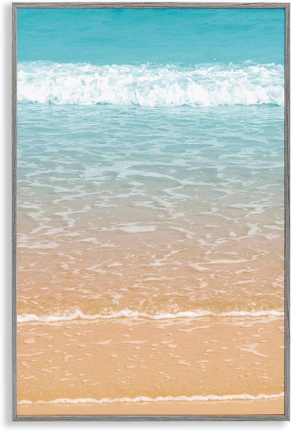 Stupell Industries Clear Waters Shore Framed Giclee Wall Art Design by Nataly White, Gray Framed, 20 x 30