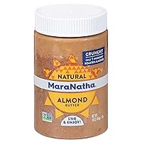 Vista 7 de MaraNatha Mantequilla cremosa natural de almendras crudas, tarro de 16 onzas