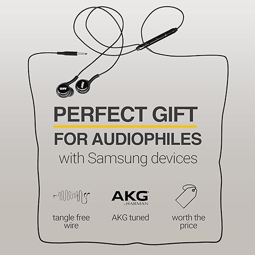 Miniatura 2 de OEM Earbuds Stereo Headphones for Samsung Galaxy S10 S10e Plus A31 A71 Cable - Designed by AKG - with Microphone and Volume Buttons (Black)