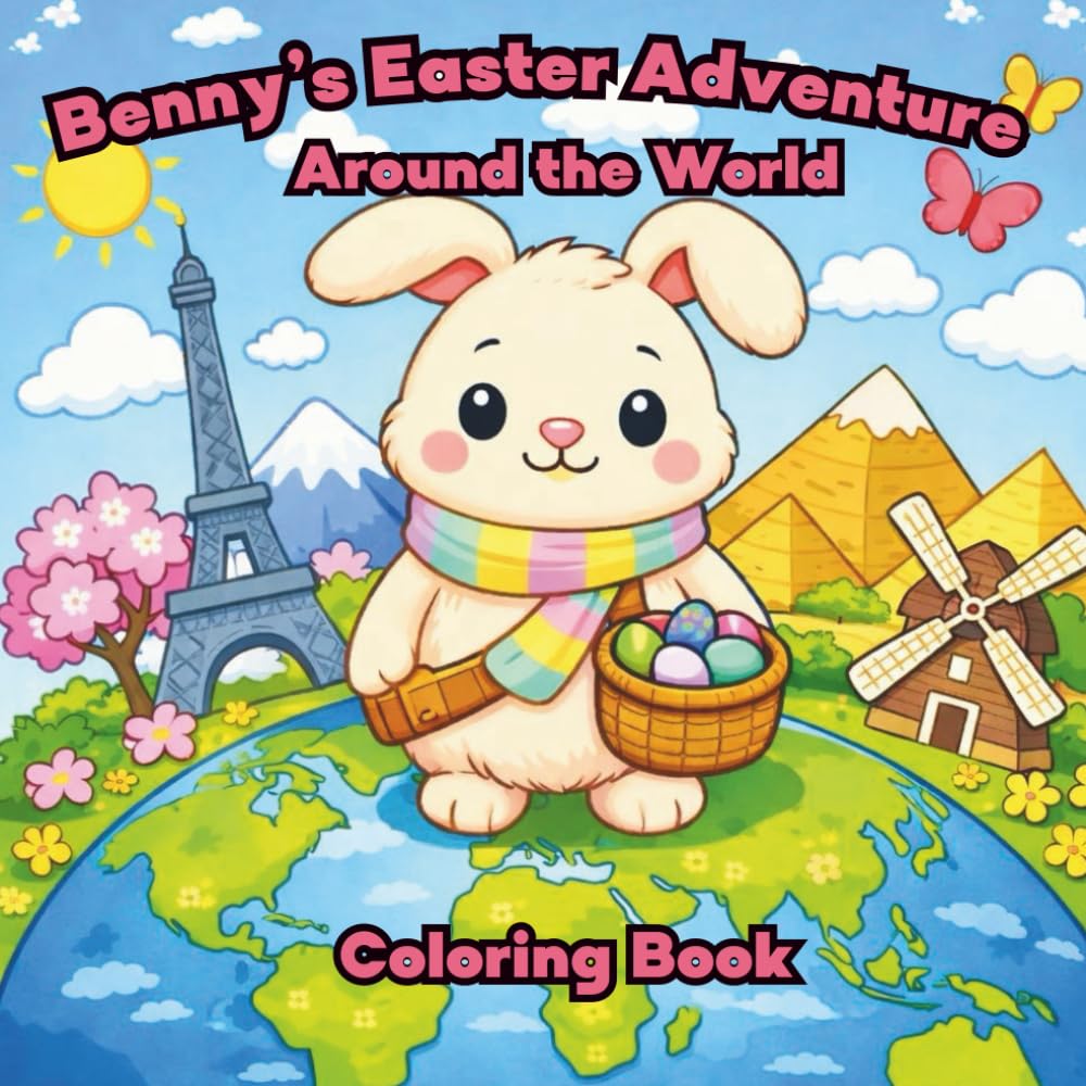 Benny's Easter Adventure Around the World Coloring Book