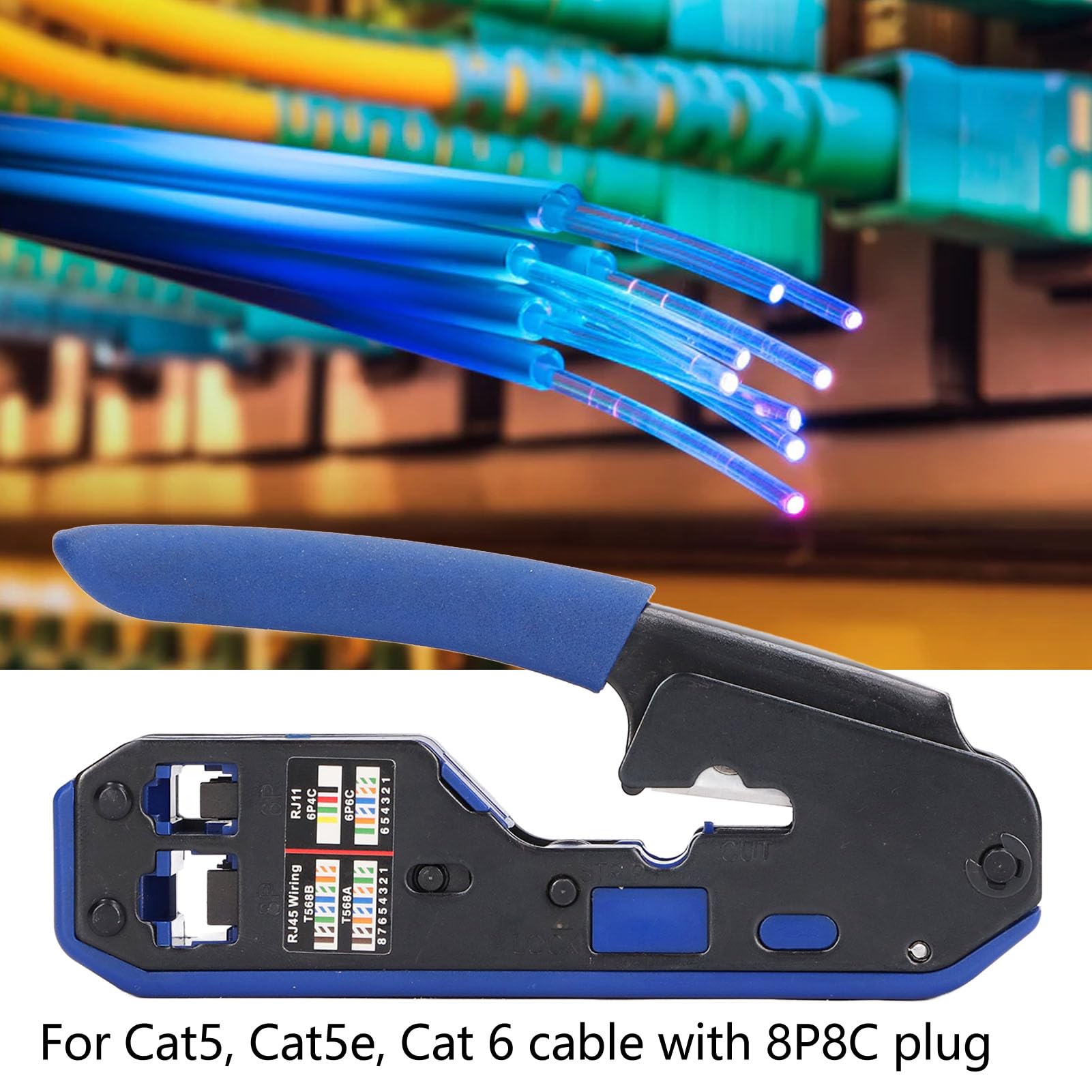 Brileine Kit Sertissage RJ45 Pro – Pince Passe-fil + Testeur + 50 Connecteurs CAT6 Pour Réseau
