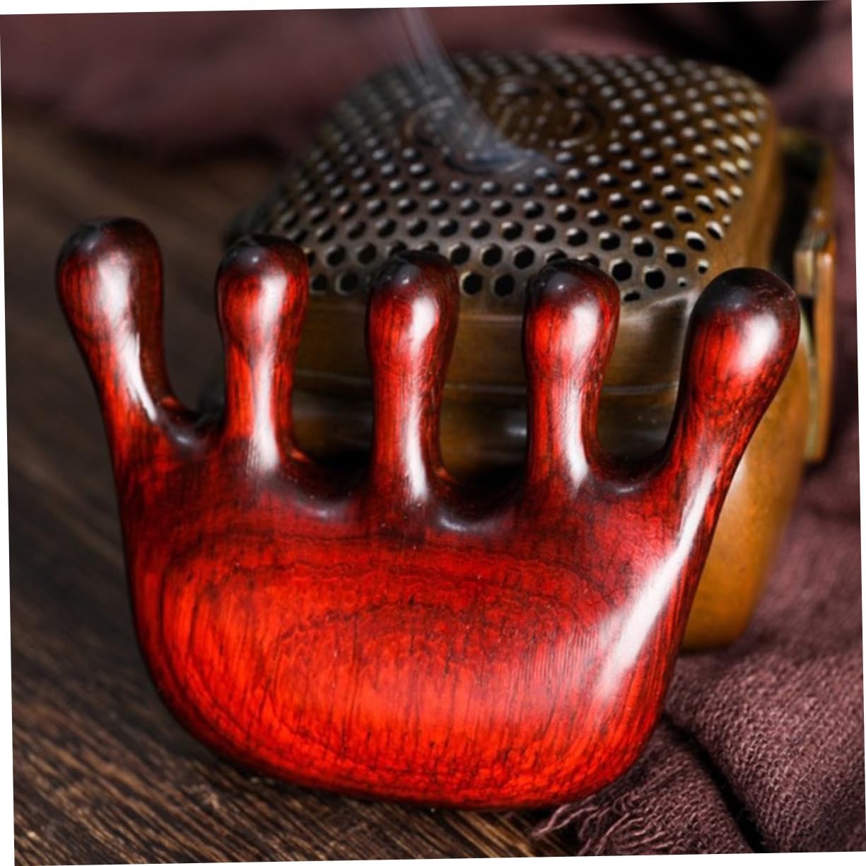 3pezzi Pettine Massaggiatore Legno Per Capelluto Strumento Manuale Per Rilassamento e Del Massaggio Antistress Per Testa e Corpo Design Ergonomico e Portatile