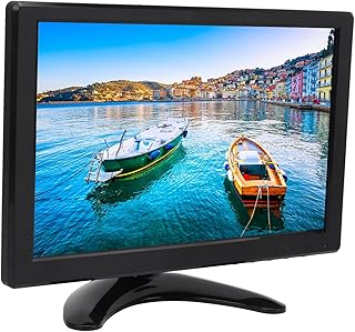 Monitor de Computador de 10,1 Polegadas, TFT LED 1920 X 1200 HD Monitor Sensível Ao Toque Monitor HDMI Portátil Tela Colorida 16:10 Com Alto-falantes Duplos e Interface de Entrada (Plugue UE)