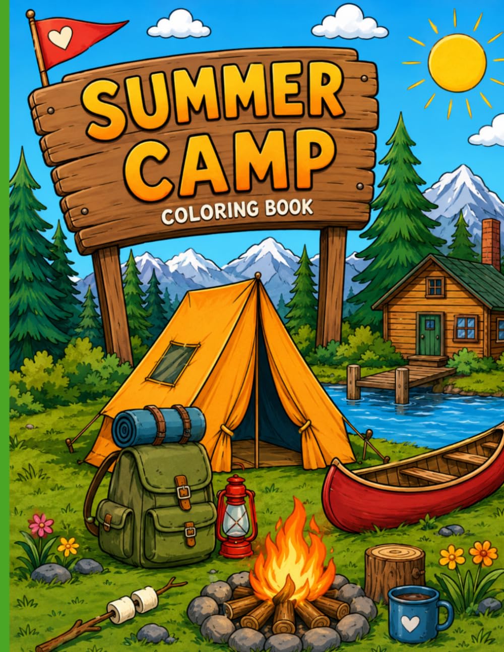 Camping: Fun Outdoor Adventures for Kids, Cute Campfires, Tents, Forest Animals, Hiking & Nature Scenes to Color