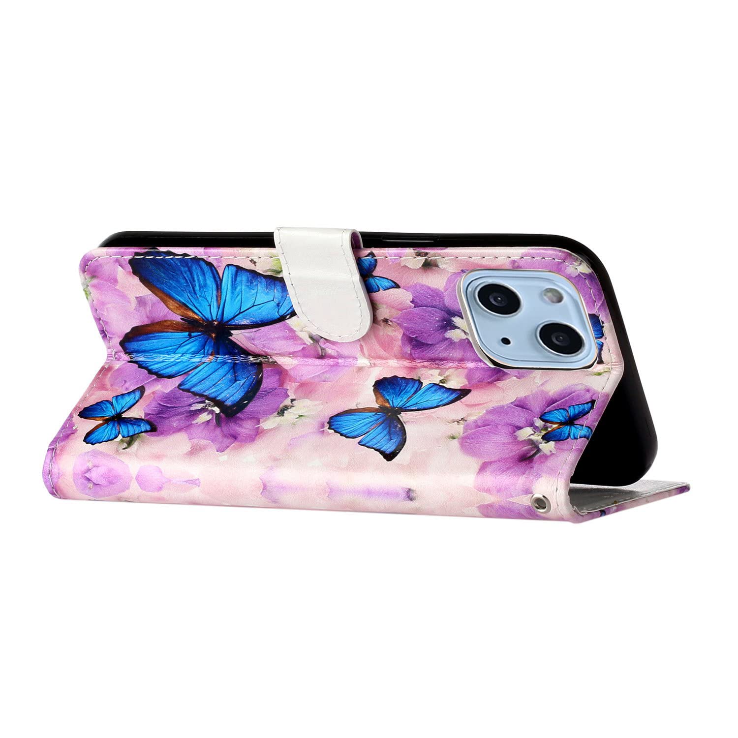 YIRRANZD Cover per iPhone 14 / iPhone 13, Custodia a Libro in PU Pelle [Slot Carte] Premium Flip Caso Portafoglio, Antiurto Wallet Case Cover per iPhone 14 / iPhone 13 (Rosa