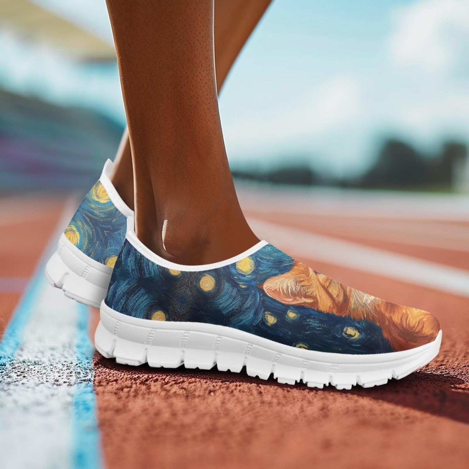 Damskie buty do biegania, antypoślizgowe, modne, oddychające, buty treningowe, lekkie, biała podeszwa