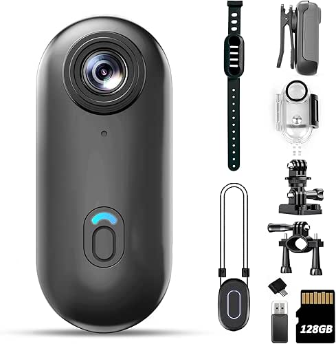 4K Mini Body Camera 128GB - Action Body Cam with