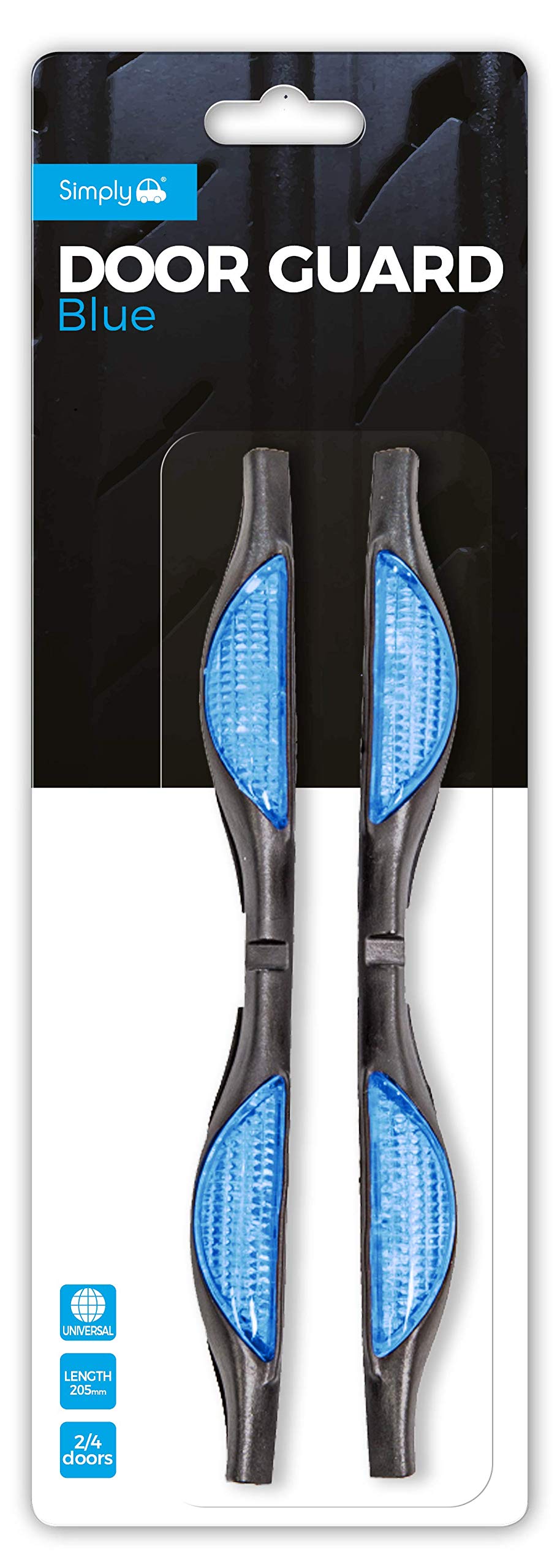 Blue Car Door Protectors Reflectors Door Guards Prevent Scratches Protect Edges