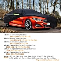 Vista 2 de Funda de coche mejorada compatible con BMW Serie 5 (2003-2026) M5 Sedán/Serie 6 (2003-2026) Serie 8 (2018-2026) M6 M8, fundas impermeables