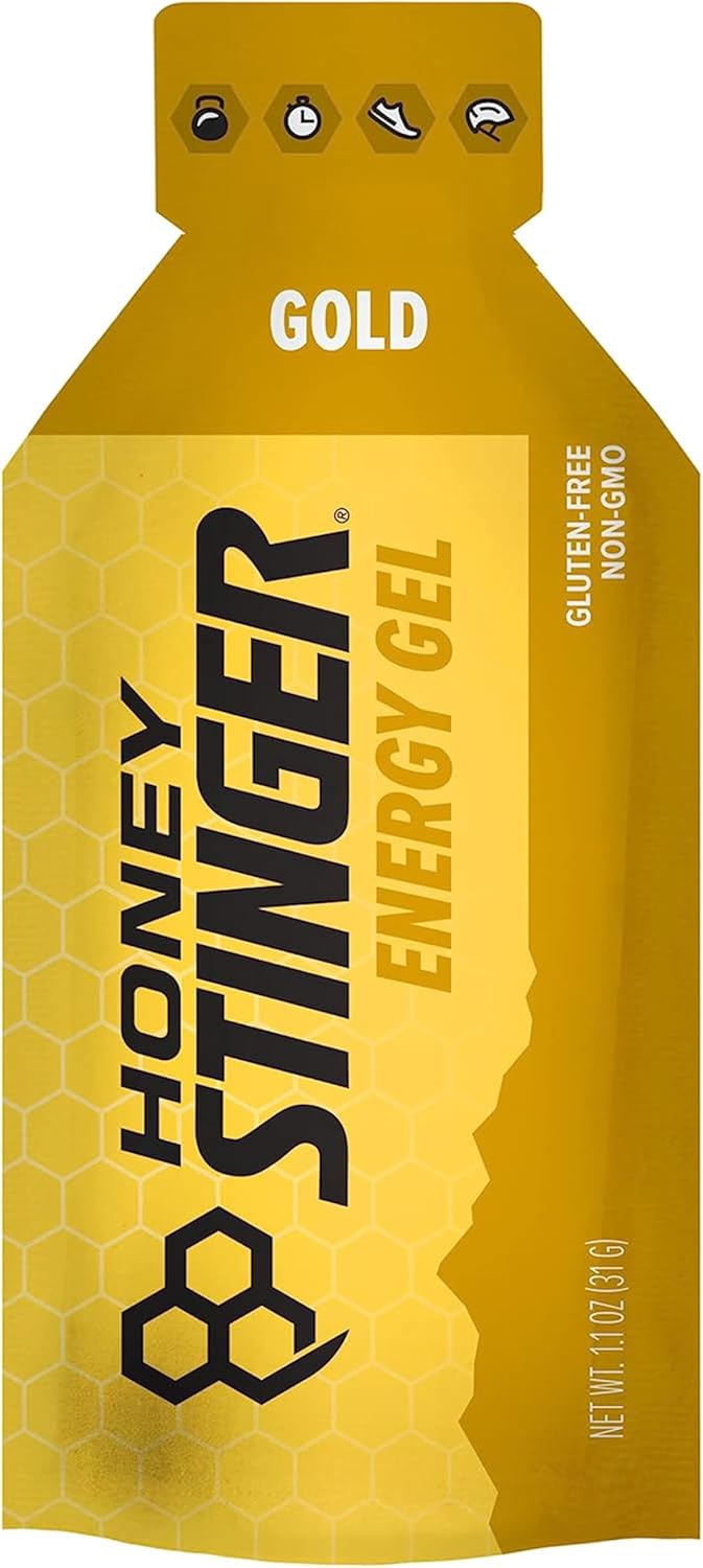 Honey Stinger Gold Energy Gel, Gluten Free & Caffeine Free, for Exercise, Running and Performance, Sports Nutrition for Home & Gym, Pre and Mid Workout, 24 Pack, 26.4 Ounce
