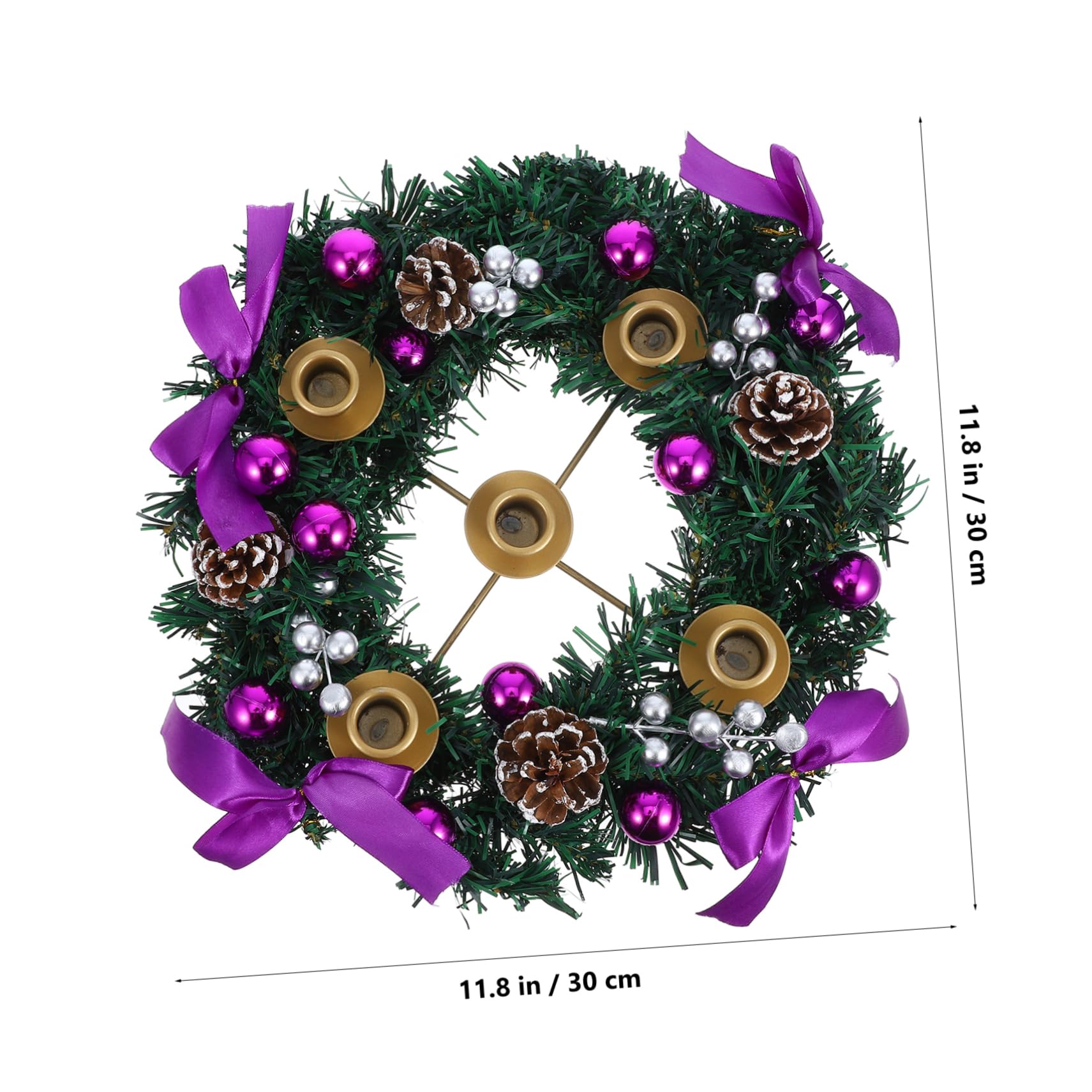 Cabilock Christmas Advent Wreath Ring Holder Elegant Decorative Candles Stand for Holiday Home Centerpiece Sturdy Metal and Plastic Design for Festive Table Decor