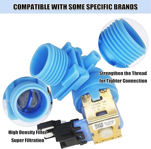 Miniatura 5 de Válvula de entrada de agua para lavavajillas W10327249 WPW10327249 WPW10327249 W11130743