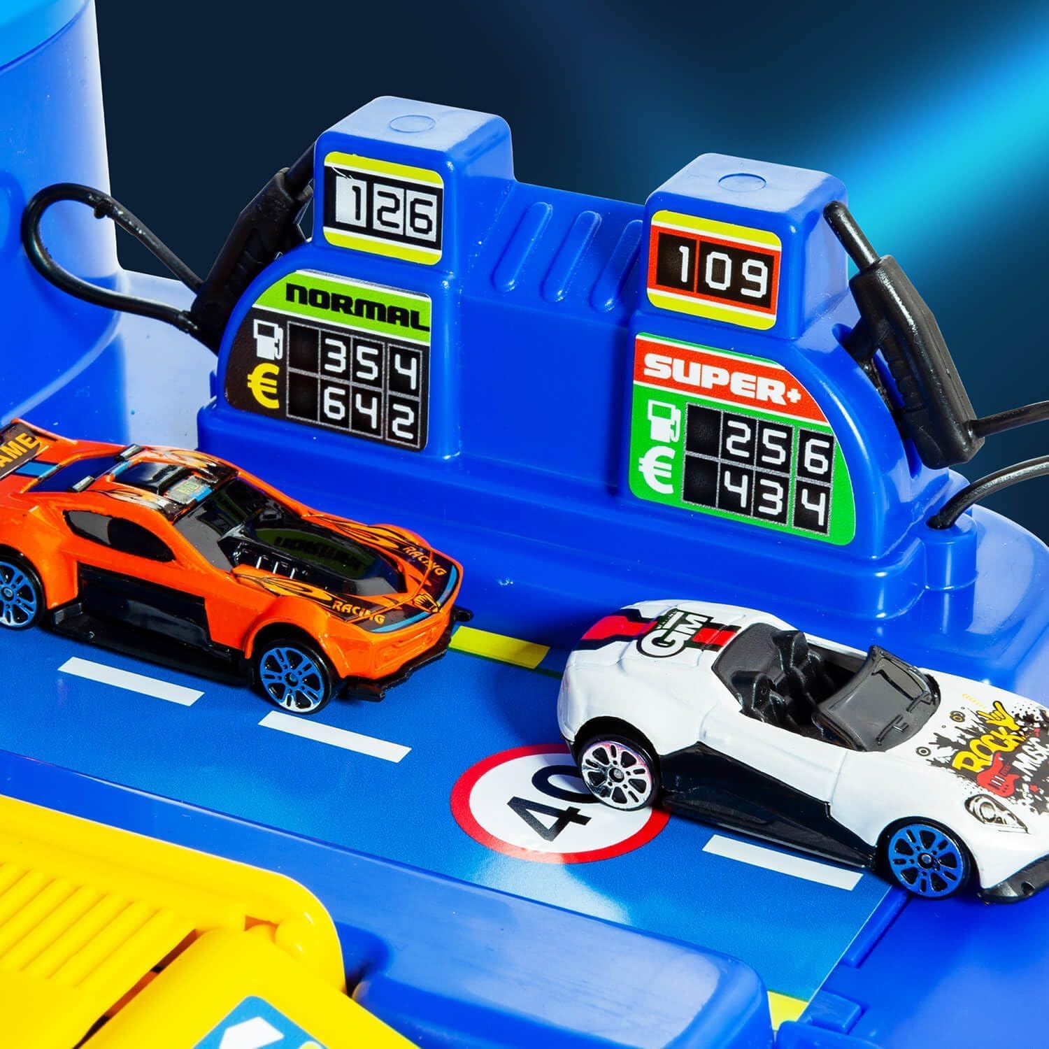 MOLTO | 6 piante parcheggi per bambini con garage, rampe, lavanderia, ascensore, stazione di benzina e area unta | Include 10 auto | Giocattoli educativi per bambini | + 3 anni
