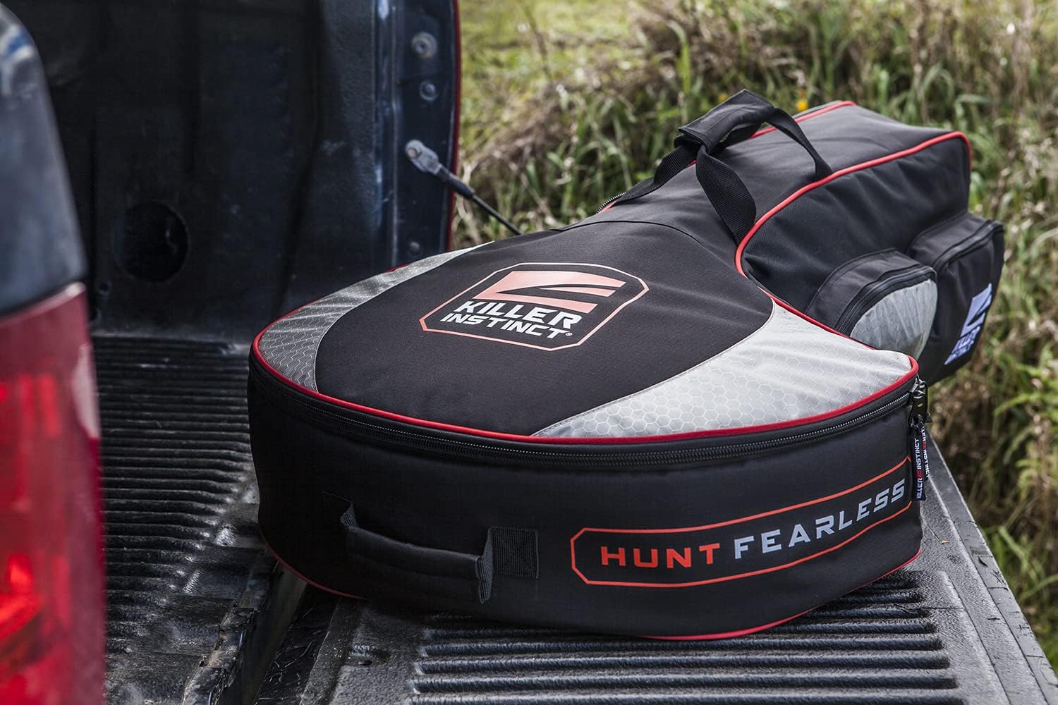 SLAYER Crossbow Case 22x36" Black with Red Trim - Weather Repellent Shell with Internal Quiver Sleeve for Killer Instinct Crossbows