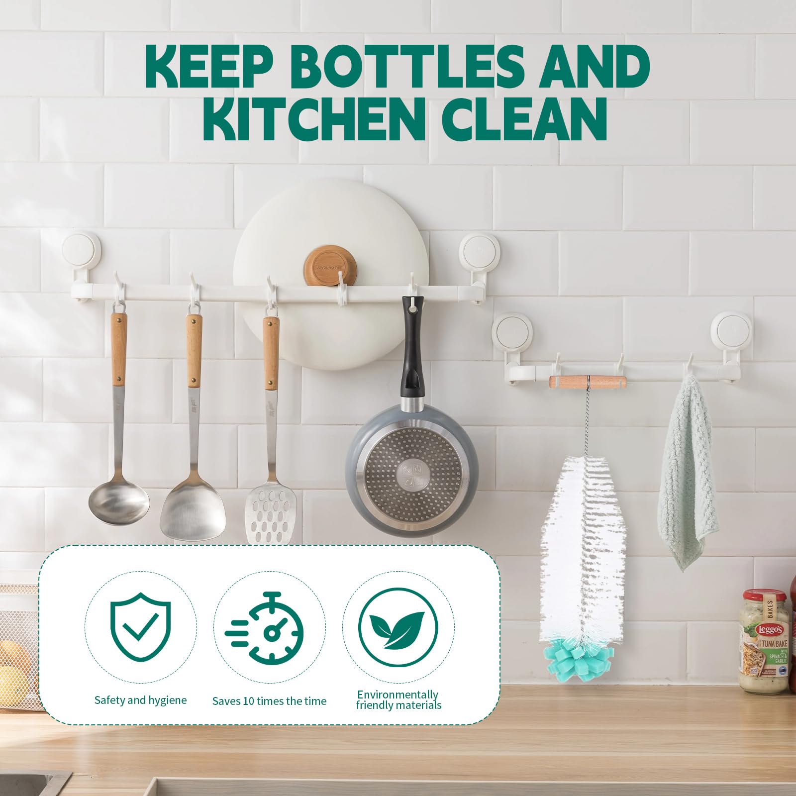 5 sztuk szczotek do butelek do Sodastream, szczotka do czyszczenia butelek z 30cm szczotką do słomek do butelek sodowych, szklanych karafek, butelek dla niemowląt, butelek do picia, czyści skutecznie