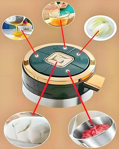 Miniatura 3 de Picadora de carne eléctrica 5L, máquina de masa de acero inoxidable, máquina de procesamiento de alimentos potente 500w, utilizada para mezclar