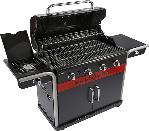 Char-Broil Gas2Coal 440 Hybrid Grill Gas Barbecue, Black, 61 x 24 x 46 cm - 6