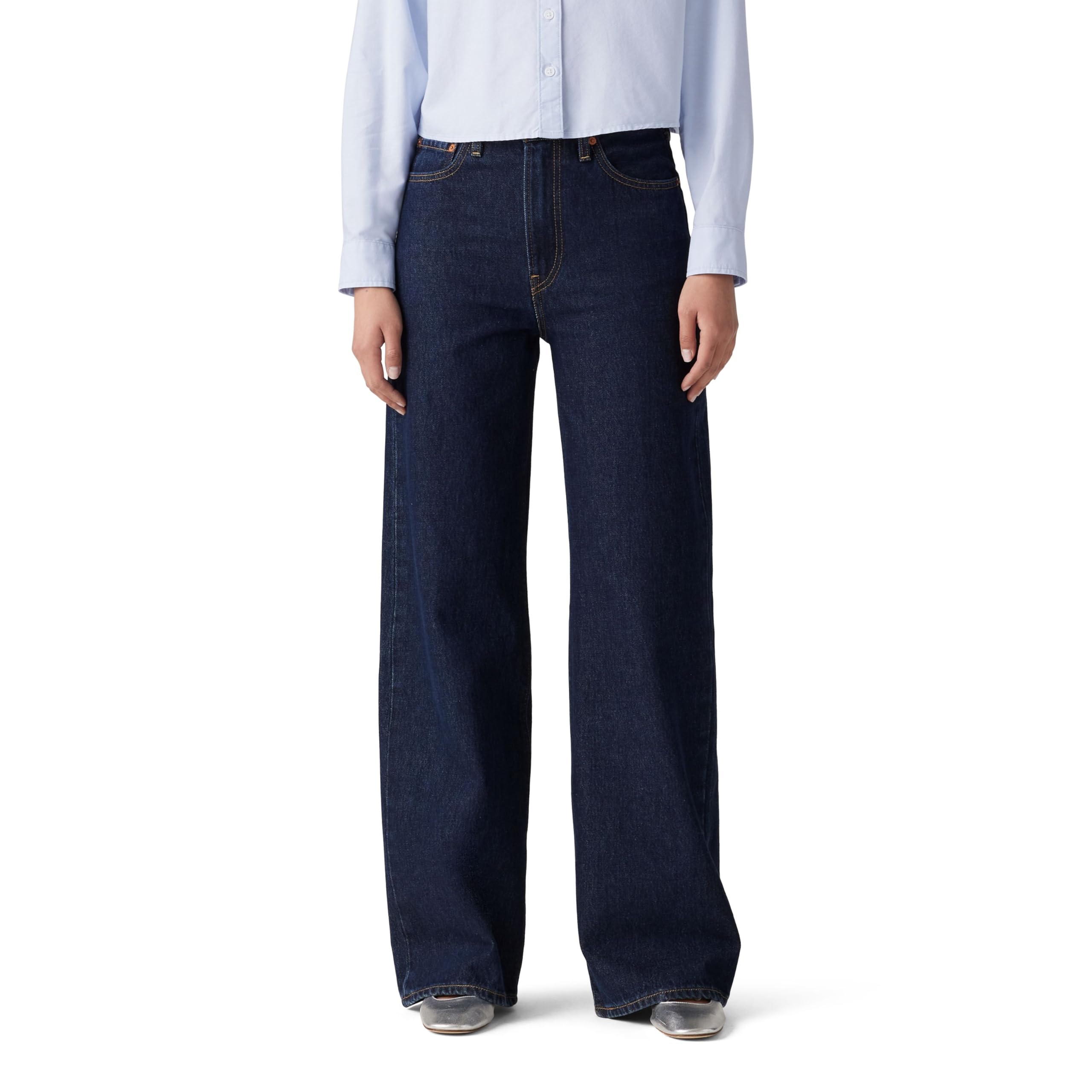 Levi's Women's Ribcage Wide Leg Jeans, Shaded View, 32W x 34L