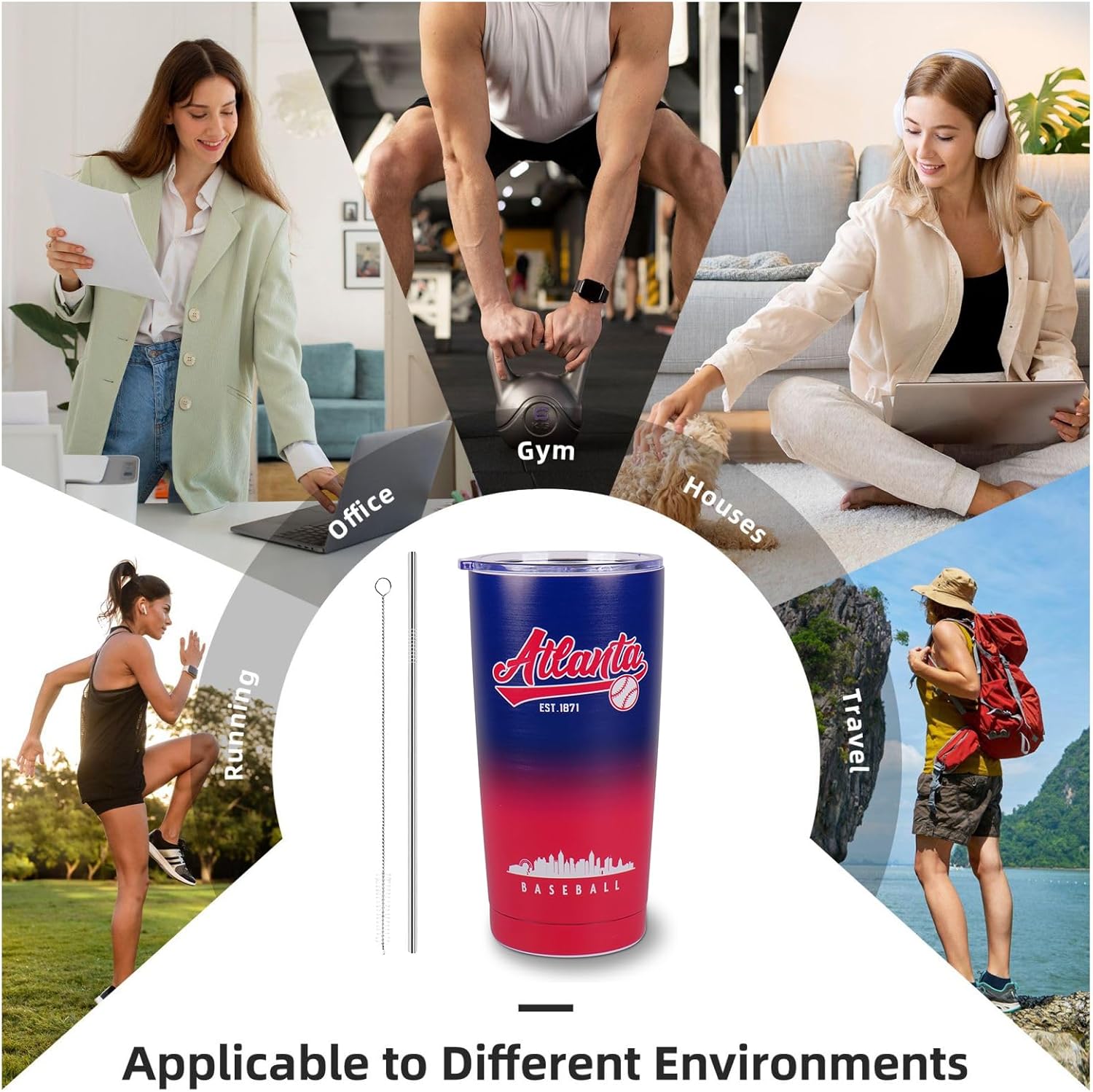 Baseball Tumblers,20oz Car Cups,Sports Travel Coffee Mug, 304 Stainless Steel Cup, Cold Drinks,Hot Drinks,Gifts for Men, Women and Fans - Image 7