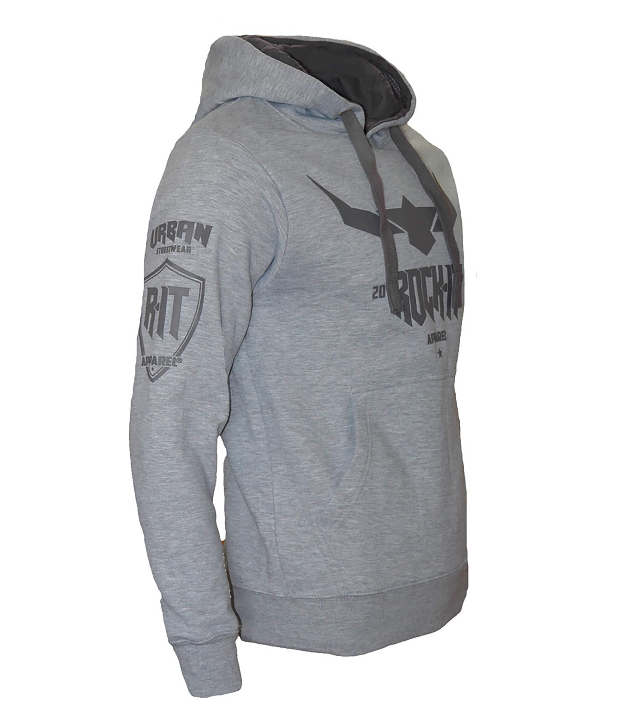 ROCK-IT Apparel Bluza z kapturem dla mężczyzn – wysokiej jakości bluza w miejskim stylu streetwearowym [rozmiary S-5XL] bez zamka błyskawicznego – z kieszenią typu kangurka