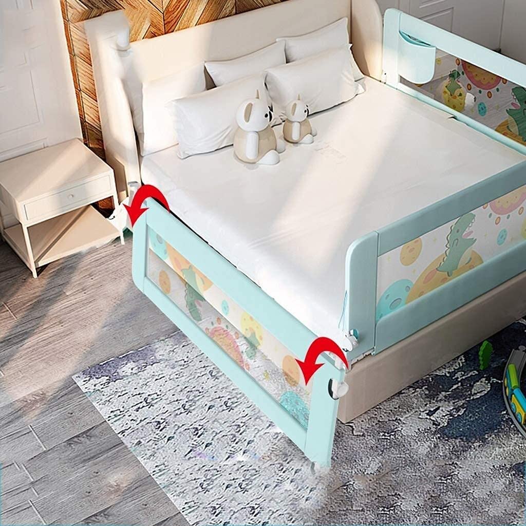 Barandilla para Cama para Parque Infantil para bebés, barandilla para Cama, Valla para Cama anticaída para bebés, Cama Grande, Rejilla de Seguridad Plegable Universal, Deflector de Cama (Col