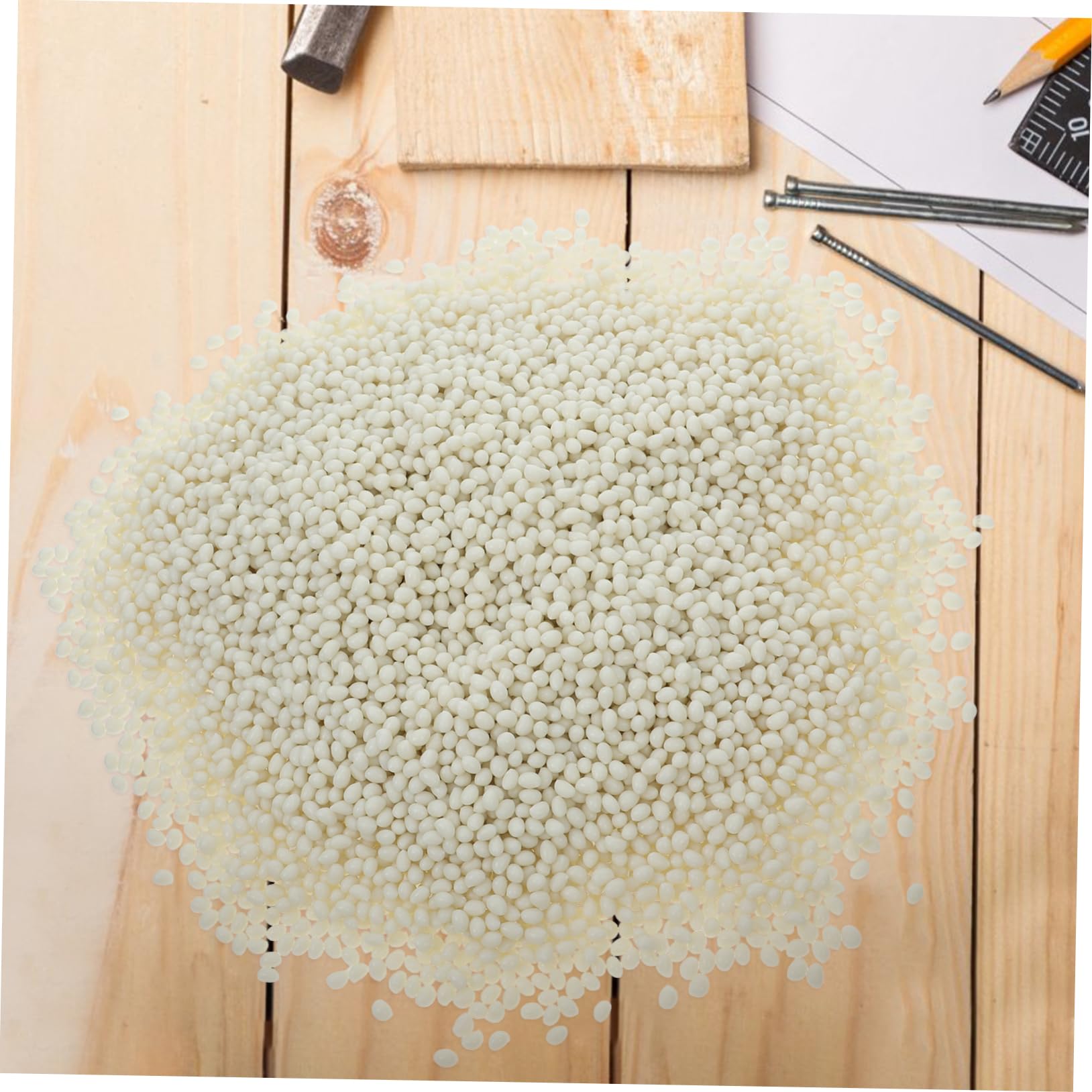 Ciieeo 1000g de Cola Carpintero Madera en Gránulos de Pegamento Termofusible Pvc Blanco, Adhesión Fuerte Olor para Muebles, Ventanas y Armarios