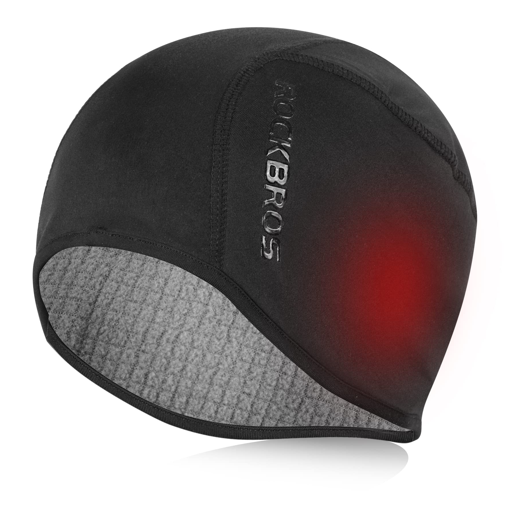 ROCKBROS Winter Skull Cap Helmet Liner Thermal Cycling Cap with Ear Flap Windproof Warm Fleece Sports Beanie Hat