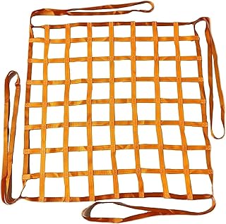 LXXW Cargo Lifting Nets Olyester Cargo Hanging Net, Sling Net, Lifting Bag, Loading and Unloading Garden Lifting Net Straps Handling Straps for Loading and Unloading Cargo (Size : 1 X 1M/Mesh 10cm/Lo