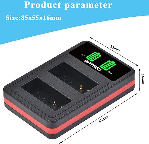 Miniatura 5 de Batmax Paquete de 2 baterías LP-E10 LP E10 + cargador USB dual LED con puerto tipo C para Canon EOS Rebel T3 T5 T6 T7, T100, EOS 4000D 2000D 1500D