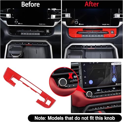 Miniatura 9 de Cubierta de ajuste de control de clima de aire acondicionado para automóvil Toyota TundraSequoia 2022-2024 Control central de camión AC Botón de