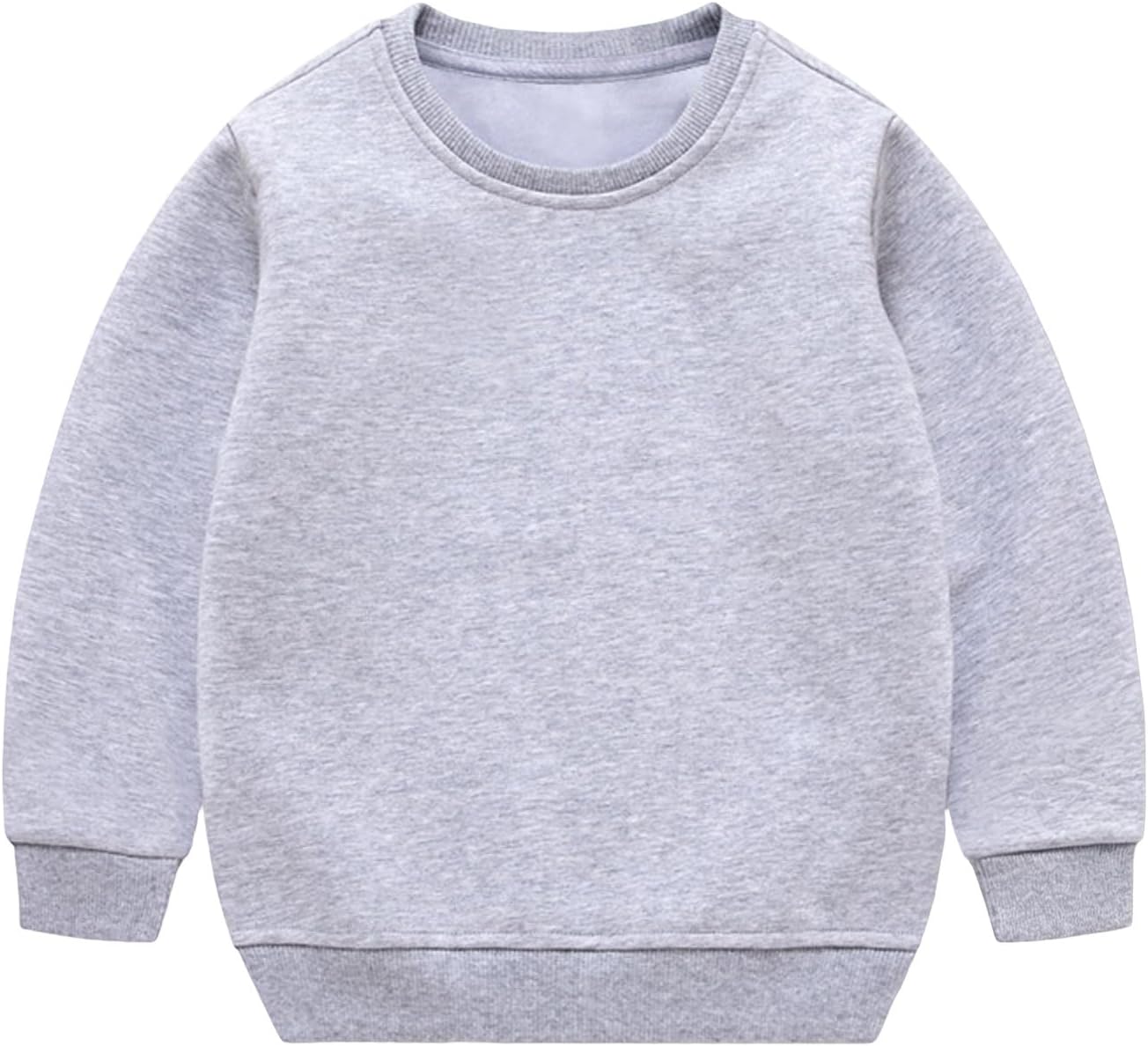 Boy's Winter Warm Sherpa Lined Crewneck Pullover Sweatshirt Fall Fleece Casual Loose Fit Fashion Sweatshirts