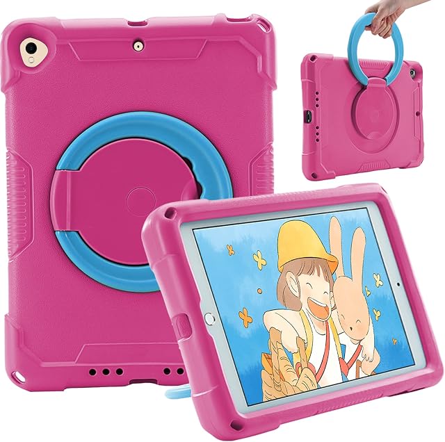 FANSONG iPad Case 10.2 inch, Cover for iPad 9th 2021 8th 2020 7th Gen Air 3rd Pro 10.5 inch 2017 Kids with 360° Stand Handle Shoulder Strap Shockproof Protective EVA for iPad 9 8 7 Air 3 Pro 10.5inch