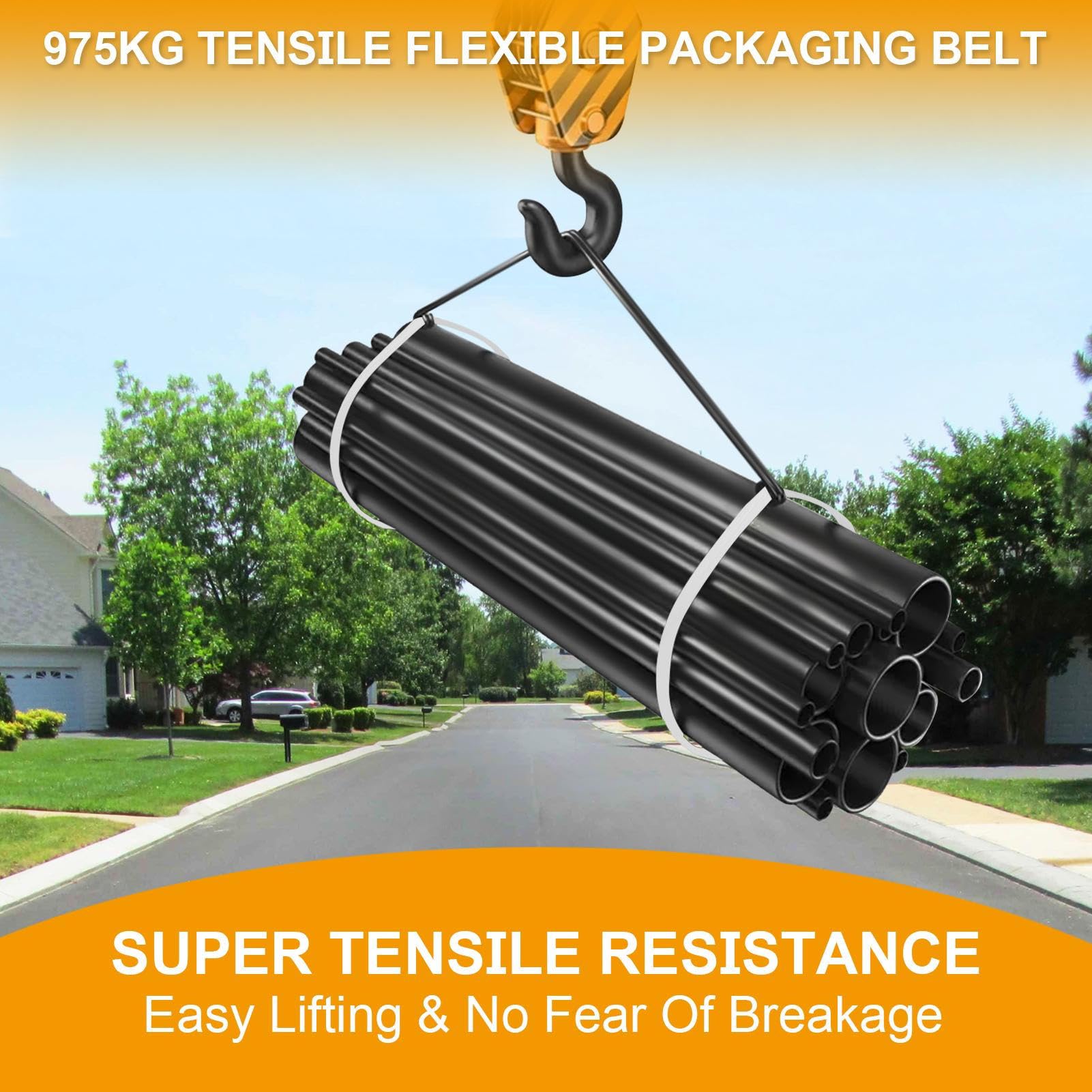 Feuillard poly Largeur 19 mm Ou 25 mm Haute Ténacité Force De Rupture 975