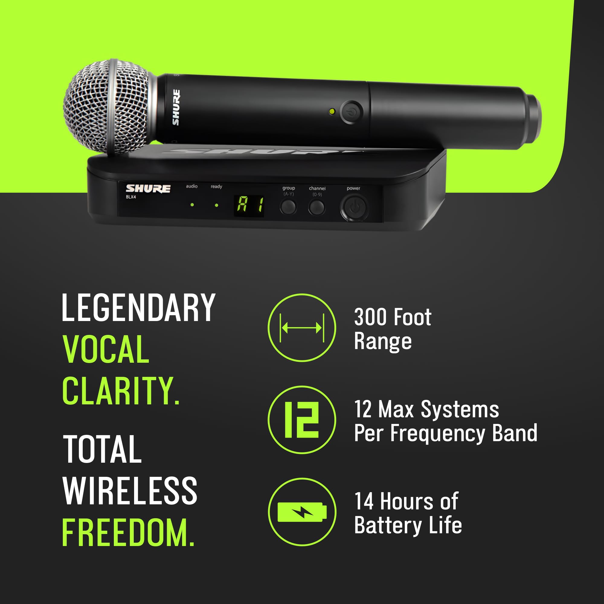 Amazon.com: Shure BLX24/SM58 Handheld Wireless Audio System J11