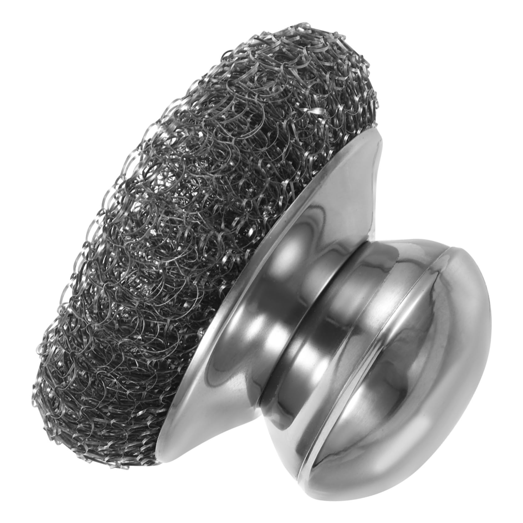 Wakauto Wire Scrubber Dish Brush with Handle Steel Wool Tool for Pots Pans Kitchen Appliances Effortless Removal Resistance